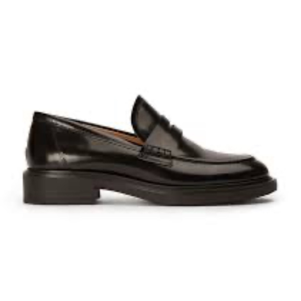 Tony Bianco Cherish Black Hi Shine Loafers 7